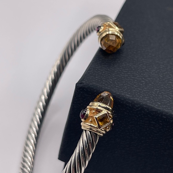 David Yurman 5mm Renaissance Bracelet with Citrine and 14k Gold - Picture 16 of 16